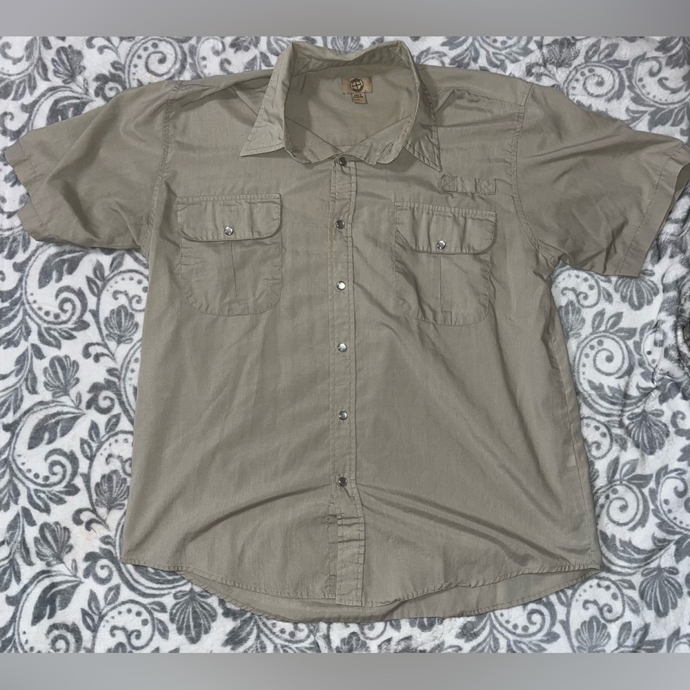 Haband Men’s Button Down Short sleeve Shirt
